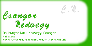 csongor medvegy business card
